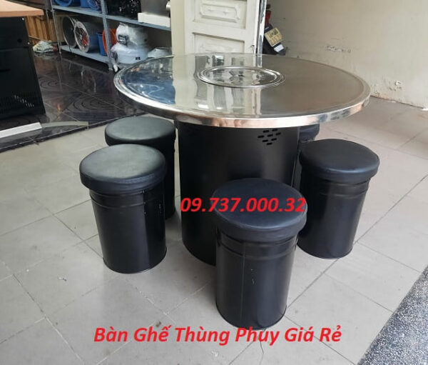 Bàn ghế lẩu nướng BBQ, bếp nướng BBQ hàn quốc, bếp nướng tại bàn - Ảnh 3