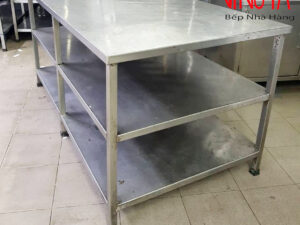 mua bàn inox 3 tầng chuyên dùng cho bếp nhà hàng, bếp khu công nghiệp