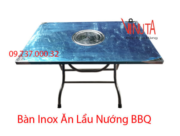 bàn inox ăn lẩu nướng | bàn ăn inox ăn lẩu nướng ngoài trời giá rẻ, uy tín, chất lượng, - Ảnh 5