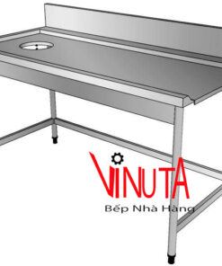 mua bàn sơ chế có lỗ nhỏ dùng trong nhà hàng, quán ăn, bếp công nghiệp