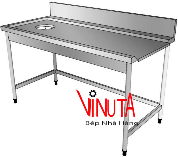 mua bàn sơ chế có lỗ nhỏ dùng trong nhà hàng, quán ăn, bếp công nghiệp