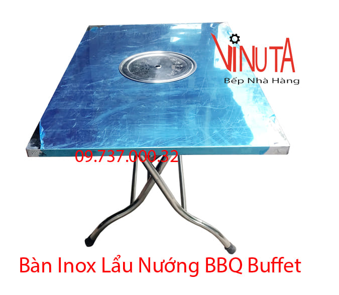 bàn inox lẩu nướng bbq buffet