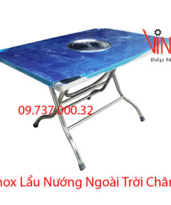 bàn inox ăn lẩu nướng | bàn ăn inox ăn lẩu nướng ngoài trời giá rẻ, uy tín, chất lượng,