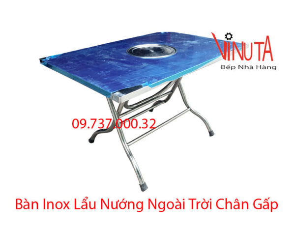 bàn inox ăn lẩu nướng | bàn ăn inox ăn lẩu nướng ngoài trời giá rẻ, uy tín, chất lượng,