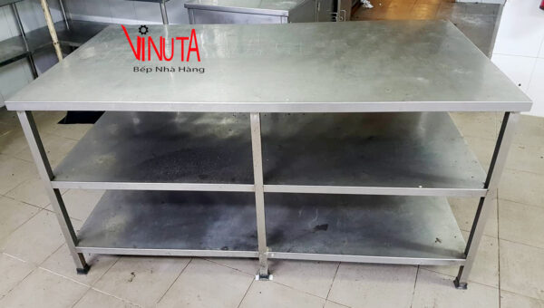 mua bàn inox 3 tầng chuyên dùng cho bếp nhà hàng, bếp khu công nghiệp - Ảnh 8