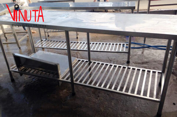 mua Bàn sơ chế inox 2 tầng bếp nhà hàng, bếp công nghiệp giá rẻ, uy tín, chất lượng - Ảnh 7
