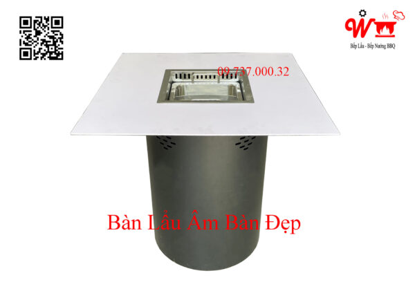 Bếp lẩu âm bàn nhỏ dùng cho 2 đến 4 người, bàn ăn nhỏ - Ảnh 8