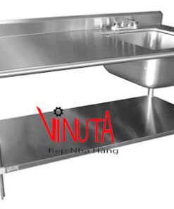 Alternative view of mua chậu rửa inox đơn kèm bàn cho nhà hàng, gia đình bền, đẹp, giá rẻ
