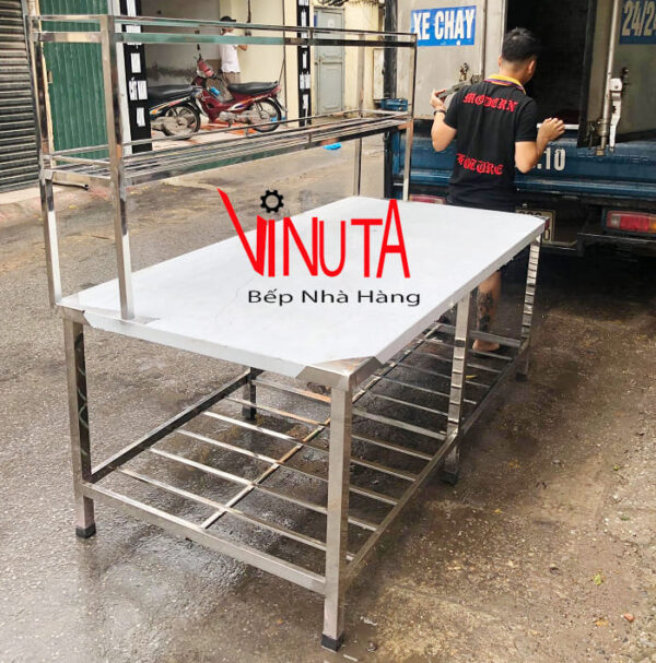 mua bàn inox sơ chế thực phẩm bếp nhà hàng, bếp công nghiệp uy tín, chất lượng - Ảnh 13