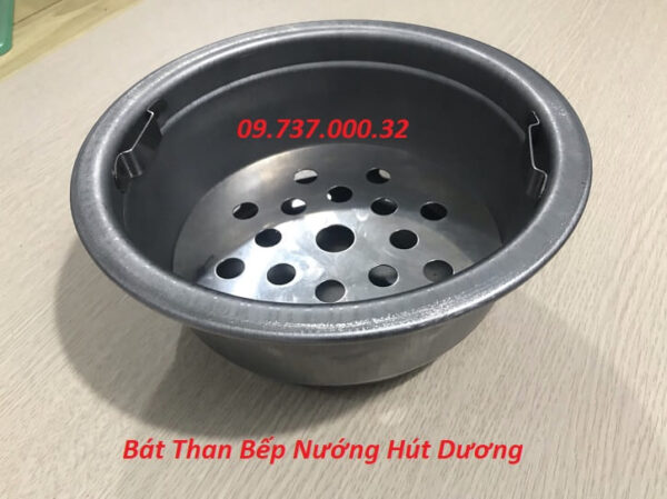 Âu than bếp nướng âm bàn, bát đựng than bếp nướng hút dương, hút âm - Ảnh 3