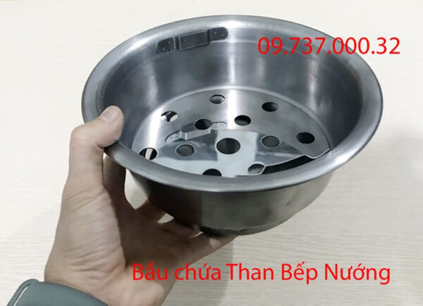 Chậu đựng than bếp nướng, bát than,tô chứa than hoa bếp nướng âm bàn - Ảnh 2