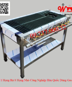 Alternative view of Bếp 1 họng lớn 8 họng nhỏ công nghiệp Hàn Quốc dùng Gas, bếp xào, bếp khè