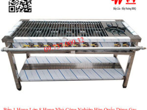 Bếp 1 họng lớn 8 họng nhỏ công nghiệp Hàn Quốc dùng Gas, bếp xào, bếp khè