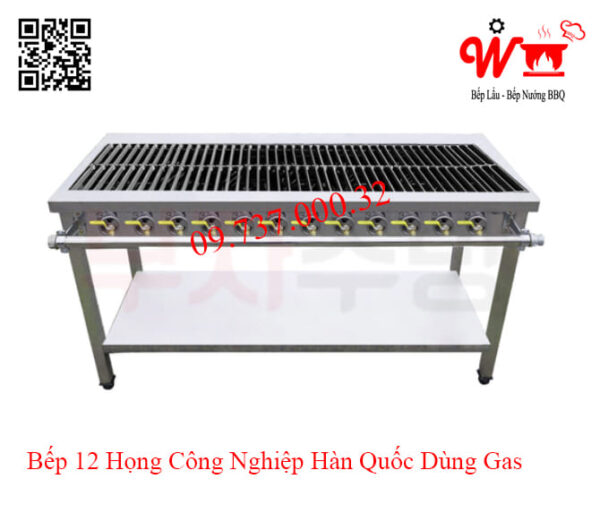 Bếp công nghiệp 12 họng, 9, 10, 11, 13, 14, 15 họng Hàn Quốc - Ảnh 4