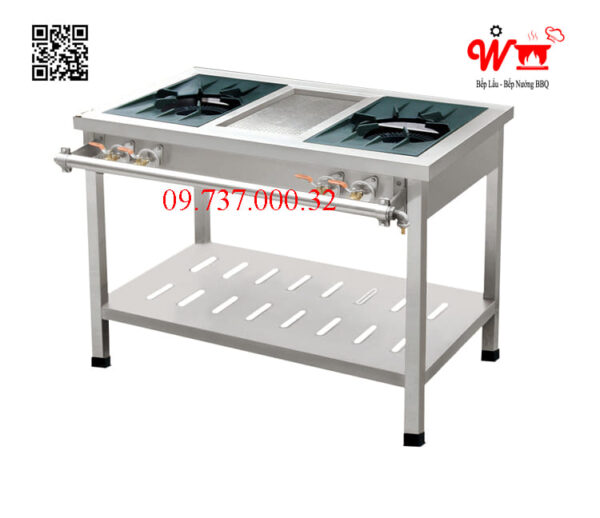 Bếp Gas 2 họng Hàn, Bếp khò, khè ga đôi, 2 vùng nấu nhà hàng