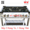 Bếp Gas công nghiệp Hàn Quốc, bếp xào 2 họng lớn 1 họng nhỏ