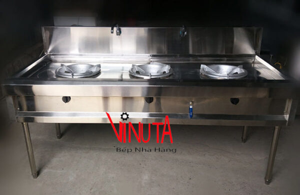 Bếp Xào Công Nghiệp inox 3 họng chuyên dùng bếp nấu Công nghiệp, nhà hàng - Ảnh 5