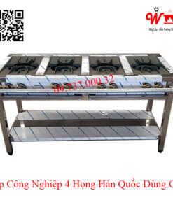 Bếp công nghiệp 4 họng Hàn Quốc dùng Gas, Bếp xào, khè Ga