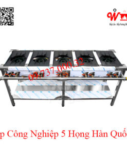 Bếp 5 họng Hàn Quốc công nghiệp dùng gas, bếp xào, bếp khè