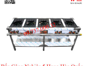 Bếp 5 họng Hàn Quốc công nghiệp dùng gas, bếp xào, bếp khè