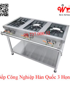Alternative view of Bếp Gas công nghiệp Hàn Quốc 3 họng nấu, bếp xào Hàn 3 vùng