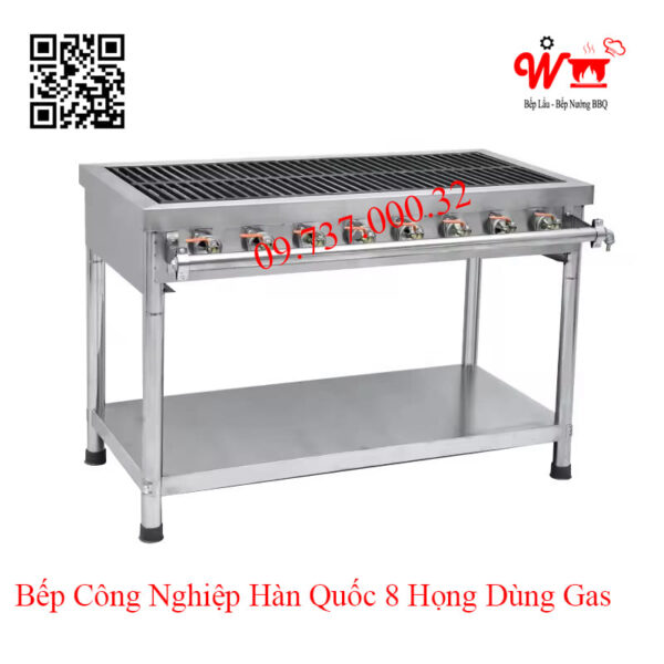 Bếp gas 8 họng công nghiệp Hàn Quốc, bếp xào nhỏ, bền, đẹp - Ảnh 2