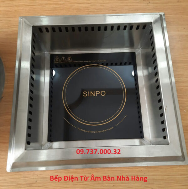 Bếp từ 4 vùng nấu, Bếp lẩu vuông âm bàn nhà hàng, lẩu nhà hàng 4 ngăn - Ảnh 4