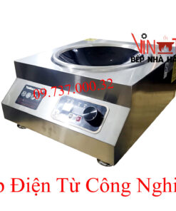 Bếp từ công nghiệp, bếp điện từ đơn mặt lõm dùng chảo công nghiệp 5500w