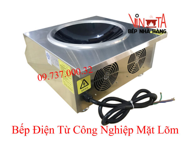 Bếp từ công nghiệp, bếp điện từ đơn mặt lõm dùng chảo công nghiệp 5500w - Ảnh 5