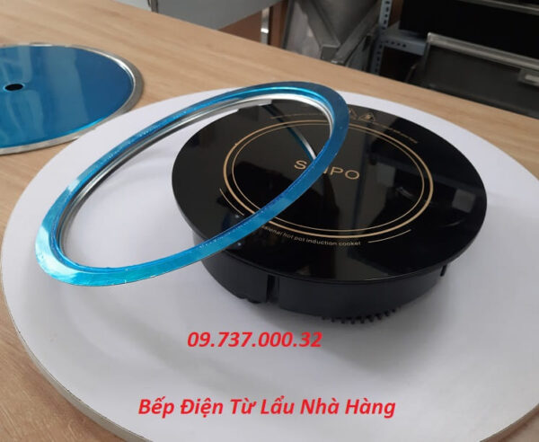 Bếp lẩu âm bàn 2500w, bếp từ tròn đơn âm bàn nhà hàng lẩu buffet,hotpot - Ảnh 4