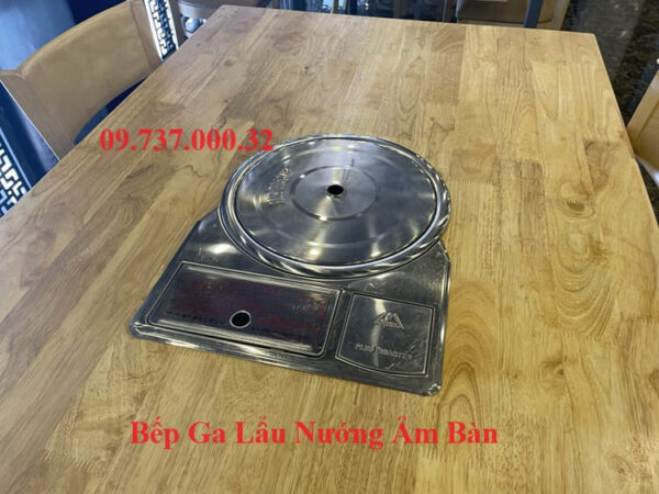 Bếp gas lẩu nướng, bếp lẩu nướng BBQ 2 trong 1 bằng ga mini âm bàn - Ảnh 2