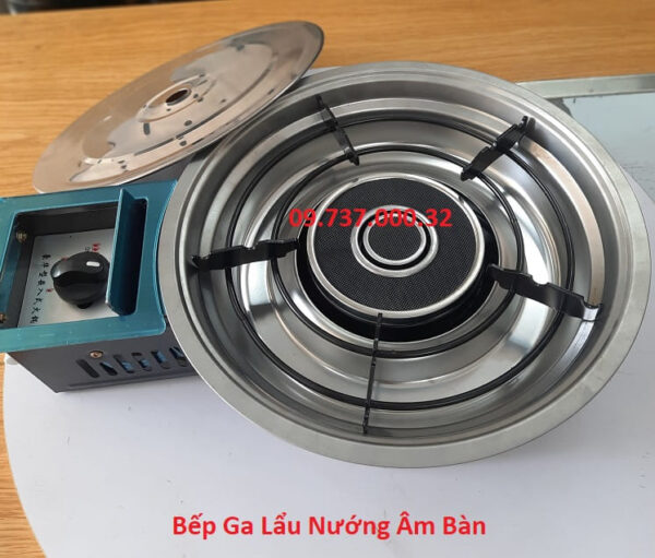 Bếp lẩu nướng bằng ga, Bếp ga lẩu nướng đa năng 2 trong một âm bàn - Ảnh 3