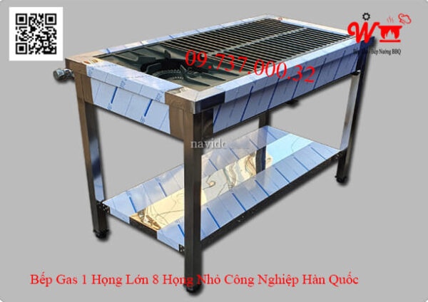 Bếp 1 họng lớn 8 họng nhỏ công nghiệp Hàn Quốc dùng Gas, bếp xào, bếp khè - Ảnh 4