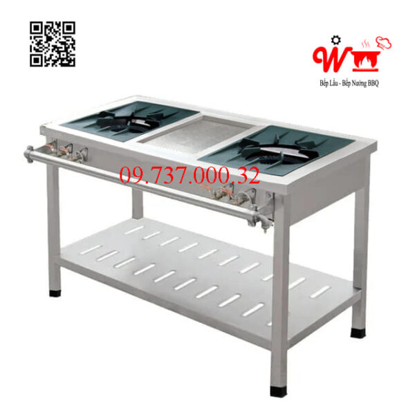 Bếp Gas 2 họng Hàn, Bếp khò, khè ga đôi, 2 vùng nấu nhà hàng - Ảnh 3