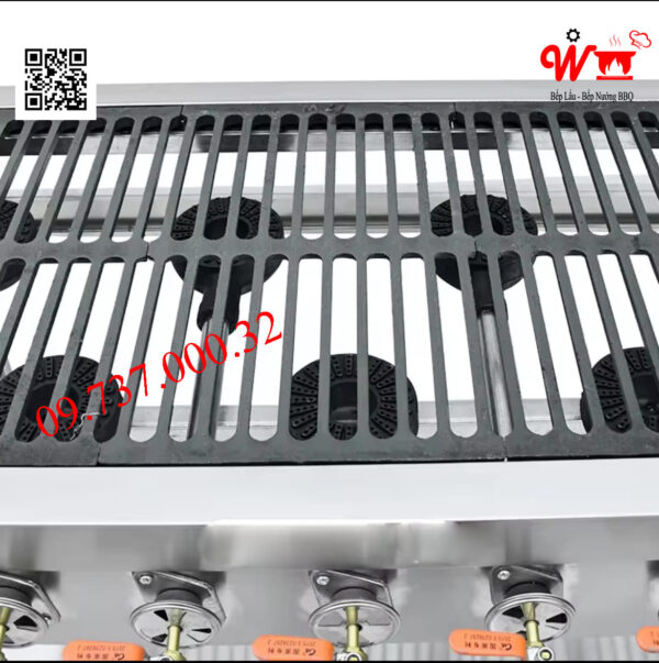Bếp Gas 6 Họng, Bếp Hàn Quốc Công Nghiệp dùng Gas 6 Họng Nhỏ - Ảnh 4