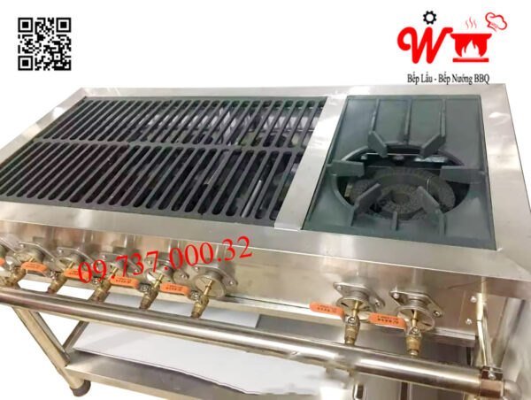 Bếp gas 1 họng lớn 6 họng nhỏ, bếp khè công nghiệp Hàn Quốc - Ảnh 7