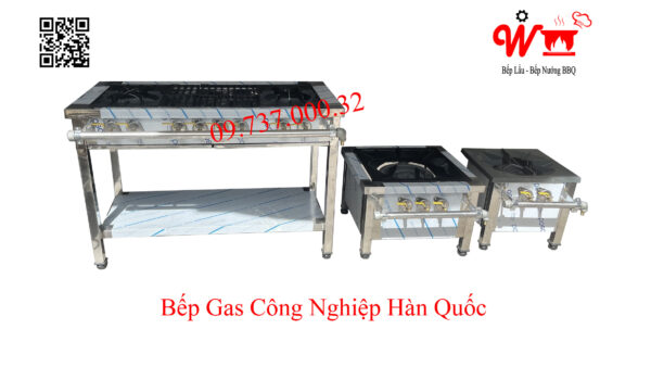 Bếp 2 họng lớn 4 họng nhỏ công nghiệp Hàn Quốc, bếp xào, Khè dùng Gas - Ảnh 7