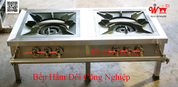 Bếp hầm 2 họng, Bếp khè, khò gas đôi công nghiệp Hàn Quốc 3 vòng lửa - Ảnh 9