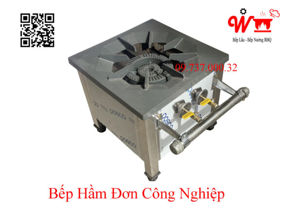 Bếp hầm đơn công nghiệp, bếp khè gas Hàn Quốc 1 họng nhỏ - Ảnh 11
