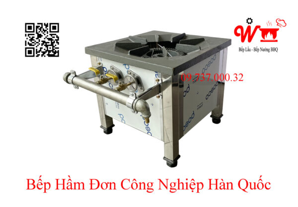 Bếp hầm đơn công nghiệp, bếp khè gas Hàn Quốc 1 họng nhỏ - Ảnh 10
