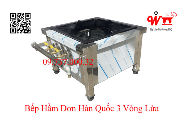 Bếp hầm đơn dùng Gas Hàn Quốc 3 Vòng lửa, bếp khò, khè Ga