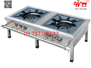 Bếp hầm 2 họng, Bếp khè, khò gas đôi công nghiệp Hàn Quốc 3 vòng lửa