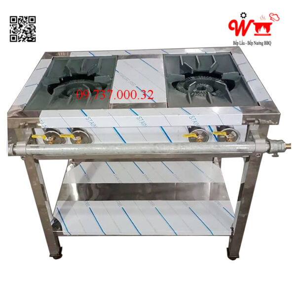 Bếp Gas 2 họng Hàn, Bếp khò, khè ga đôi, 2 vùng nấu nhà hàng - Ảnh 4