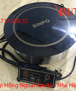 Alternative view of bếp hồng ngoại nhà hàng | Bếp Hồng ngoại Sinpo 2000w đơn tròn âm bàn nhà hàng