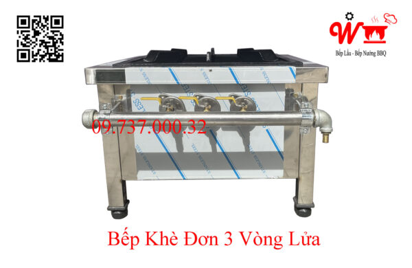 Bếp hầm đơn dùng Gas Hàn Quốc 3 Vòng lửa, bếp khò, khè Ga - Ảnh 10