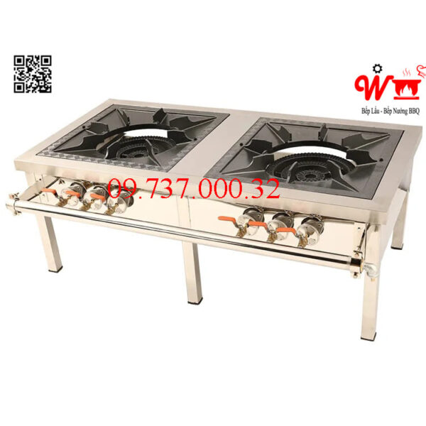 Bếp hầm 2 họng, Bếp khè, khò gas đôi công nghiệp Hàn Quốc 3 vòng lửa - Ảnh 16