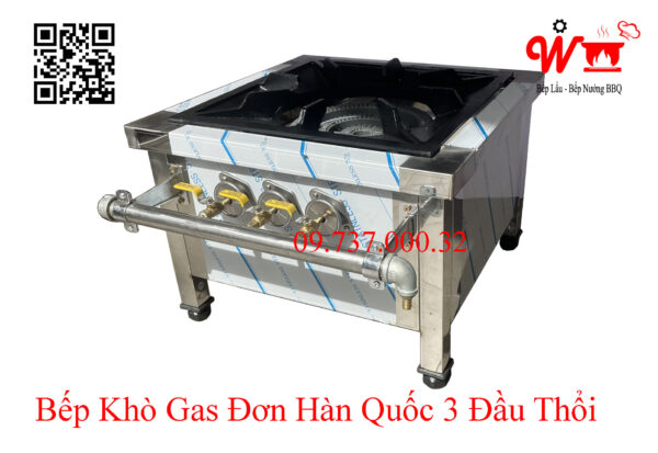 Bếp hầm đơn dùng Gas Hàn Quốc 3 Vòng lửa, bếp khò, khè Ga - Ảnh 11