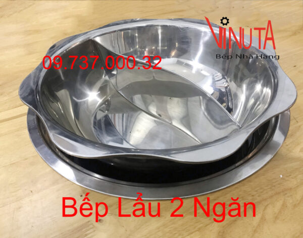 bếp lẩu inox 2 ngăn | bộ bếp lẩu inox 2 ngăn nhà, hotpot, lẩu âm dương giá rẻ