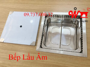 Bếp lẩu âm bàn 1,2,3,4 ngăn riêng biệt, SetUp Bộ bếp lẩu đặt âm bàn dùng cho Nhà Hàng, quán lẩu, gia đình