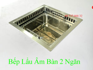 Bếp lẩu âm bàn nhỏ dùng cho 2 đến 4 người, bàn ăn nhỏ